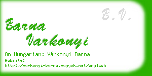 barna varkonyi business card